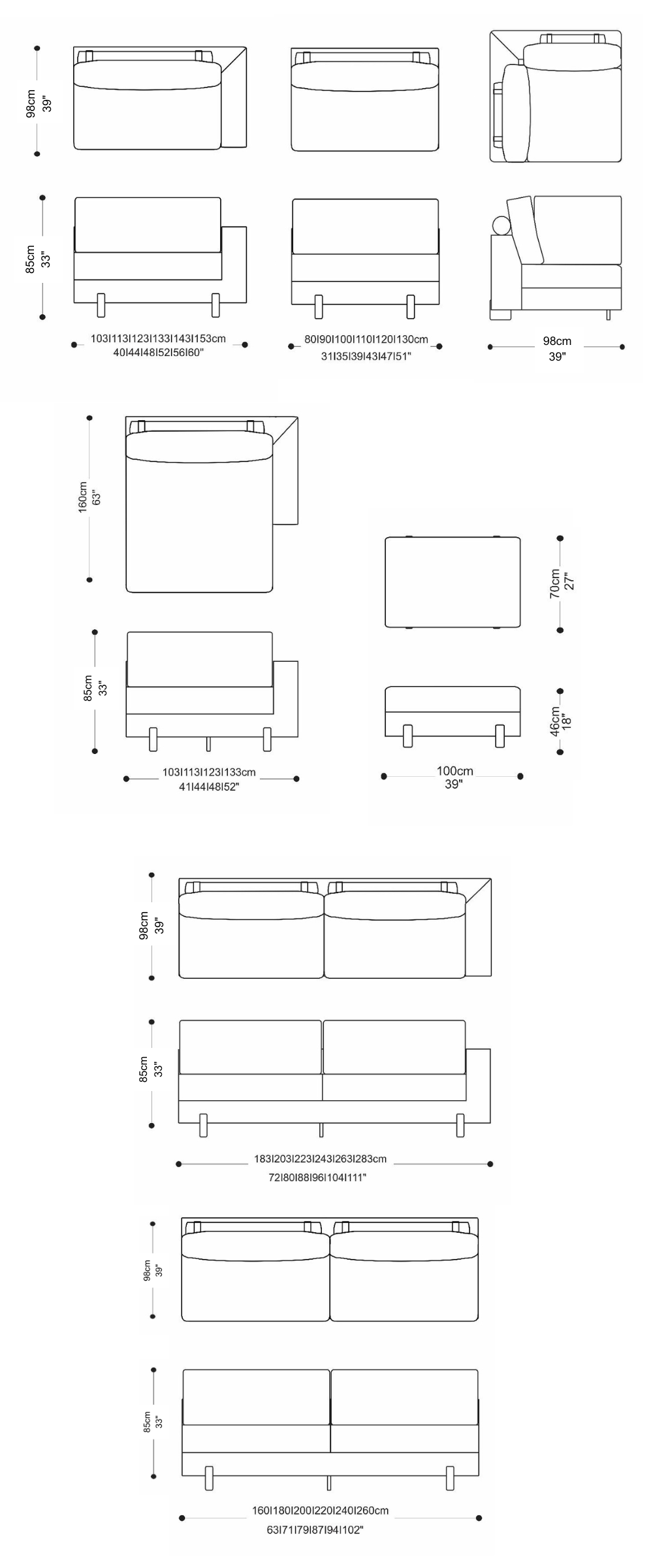Image of the complete dimensions of the product